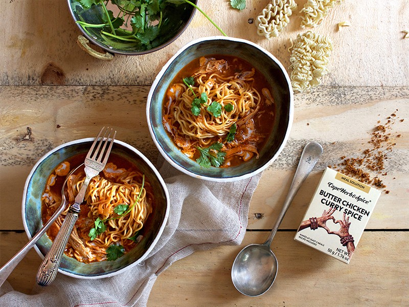 BUTTER CHICKEN NOODLE SOUP
